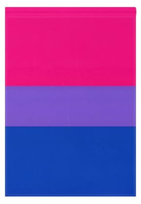 Bandera de orgullo bisexual de bienvenida para jardín, bandera vertical de doble cara de 12 x 18 pulgadas, decoración de granja al aire libre