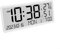 Orologio digitale da parete con display LCD, temperatura e umidità, stazione meteo per interni, con data, calendario (bianco)