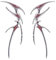 Uqezagpa Gothic Blood Butterfly Ear Cuff Ear Bone Clip Punk Cool Earrings Unregular Metal Non-Piercing Earring
