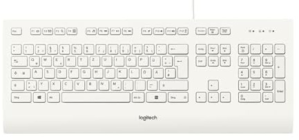Logitech K280e (Kabelgebunden, Business-Tastatur, QWERTZ, Deutsche Layout) schwarz (Tastatur weiß, 5er Pack)