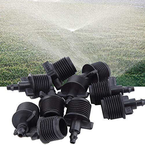 Ejoyous 10Pcs 1/2 Barb Tubing Adapter Capillary Hose Connector 4/7mm Plastic Fittings for Garden Greenhouse Pool Cooling Balcony Humidification Irrigation System with Sturdy Construction