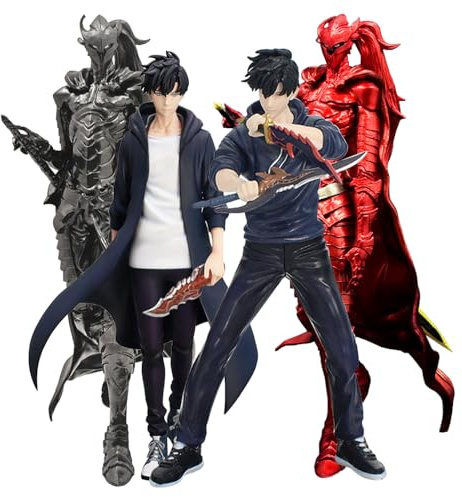 Igris Sung Jin Woo Figur, Statue, Anime, stehendes Modell, PVC, Actionfigur, Sammlerstück, Heim-Desktop-Dekoration, Geschenke, 4 Stück