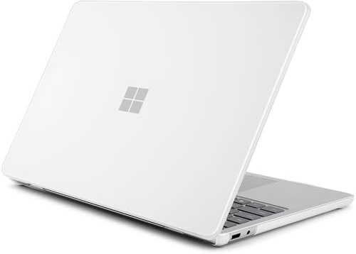 Batianda Crystal Matte Coque rigide légère et résistante aux rayures pour ordinateur portable Microsoft Surface 13 Copilot+ PC 2025 (modèle le plus récent) Blanc mat
