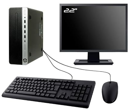 HP PC ProDesk 600 G3 SFF Ecran 22 Intel I3-6100 RAM 8Go SSD 500Go W11 WiFi