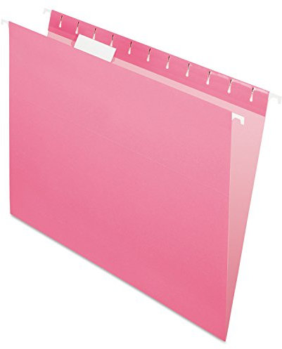 Pendaflex Recycelte Hängemappen, Briefgröße, rosa, 1/5 Schnitt, 25/BX (81609)