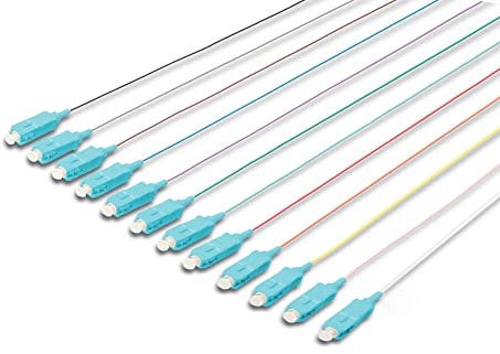 DIGITUS FO Pigtails - 12 pièces - SC - Simplex - OM3 - code couleur DIN IEC 304 - Fibre-Optic - technique de réseau - longueur 2m