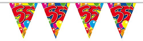 Wimpelkette Luftballons 55 Jahre, 10m