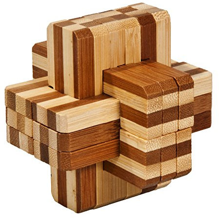 Fridolin - 17156 - Puzzle 3D en Bambou - Bloc Croix