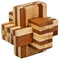 Fridolin 3D-Puzzle Block-Kreuz aus Bambus, IQ-Test/Brainteaser