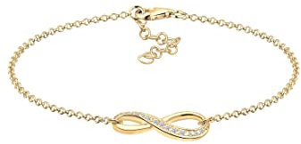 Elli Armband Damen Infinity Symbol mit Zirkonia Kristallen in 925 Sterling Silber