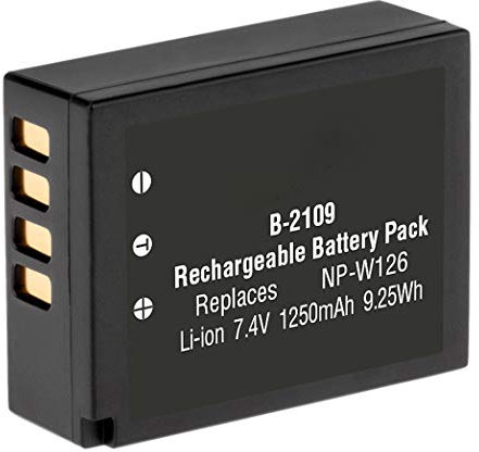 Amsahr BT-FJNPW126-1CT Numérique Remplacement Caméra/Caméscope Batterie pour Fujifilm Npw126/Np-W126/Finepix Hs30Exr/Hs33Exr/X-Pro1 Gris