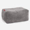 Lounge Pug Kleiner Fußhocker Pouf, Anthrazit Pom-pom Waffelstof, Sitzpouf, Pouf Sitzsack Hocker Wohnzimmer