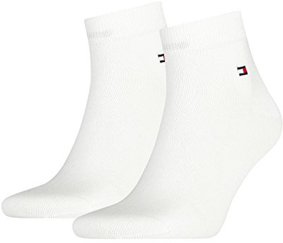 TOMMY HILFIGER 2 Paar Quarter Socken weiß 300 47-49