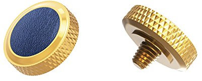 Ares Foto® Ergonomischer Auslöser *Kupfer & Kunstleder* Auslöseknopf Soft Release Button für Fujifilm Leica Canon Nikon Sony Olympus *Gold & BLAU*