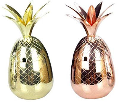 Backbayia 2 Stück 500 ml Becher für Ananas Cocktail Tumbler Edelstahl Moscow Mule Cup