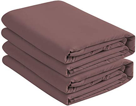 Basic Choice Spannbettlaken mit tiefen Taschen, California King Size, Braun, 2 Stück