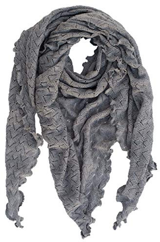 Invero, Merino Dreieckstuch Susi, 100% Wolle (Grau)