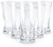 Krosno Set of 6 Transparent Glass Cocktail, Long Drink Glasses