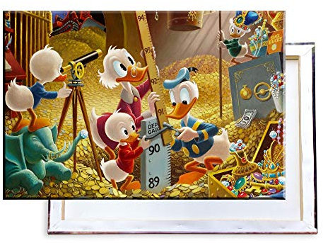 Unified Distribution DuckTales - 120x80 cm Kunstdruck auf Leinwand • erstklassige Druckqualität • Dekoration • Wandbild