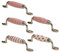 Dekorativer Möbelgriff Schubladengriff Keramik Schrankgriff Shabby Chic Küche (5 X Möbelgriff Set Keramik Schrankgriff rosa Shabby Chic Schubladengriff …)