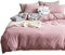 AShanlan Bettwäsche 140x200 Rosa Grau Hellgrau Wendebettwäsche 100% Weiche Angenehme Mikrofaser Uni Einfarbig Deckenbezug mit Reißverschluss - 1 Bettbezug 140 x 200 + 1 x Kissenbezug 70 x 90 cm