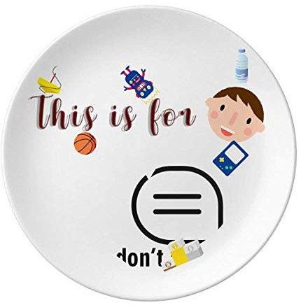 Malentendido Inglés Plato De Porcelana Cena Plato Redondo Niño Hombre