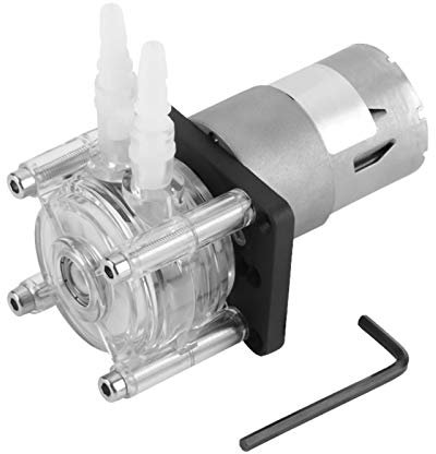 Kuuleyn Vacuum Peristaltic Pump, Dc 12v High Stream Peristaltic Pump Tube Transparent Silicone Tube for Aquarium Lab Chemicals Analytical Water