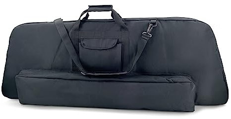 Silfrae Compound Bow Case Soft Bow Case Compound Bow Tragetasche mit Pfeiltasche (Schwarz, L)