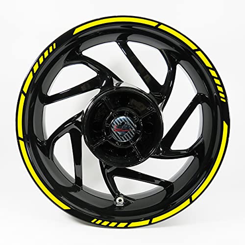 BIKE-label Felgenrand Aufkleber Gelb 9 mm GP Style 17 Zoll Auto Motorrad X700520