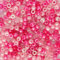 1000 perles poney 6 x 9 mm Rose Multicolores Perles pour tresses de cheveux Perles en plastique pour loisirs créatifs bijoux, décorations (Rose Multicolores)