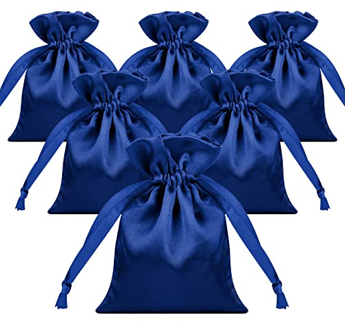 TOPTIE 50 Stück Satin Schmuckbeutel Kordelzug Geschenkbeutel Aufbewahrungstüten für Hochzeit, Party
