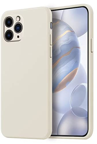 HONLEN Hülle für iPhone 11 Pro Schutzhülle Case, (5.8 Inches) Liquid TPU Silicone Handyhülle mit Fallschutz Silikon Cover Altweiß