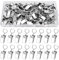 YIXISI 50 Stücke Vorhang Clips Metall Hängenden Haken, Duschvorhanghaken Clips, Vorhang Clips mit Haken, Vorhänge-Clips, für Schlafzimmer, Badezimmer, Heimdekoration, Silber