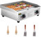 VEVOR Bratplatte Griddleplatte, 3200 W Elektro Grillplatte Griddleplatte 664 x 470 x 220 mm Groß Gastro Griddleplatte, Griddleplatte mit Ölpinsel und Schaufel Elektro Grillplatte Edelstahl Gusseisen