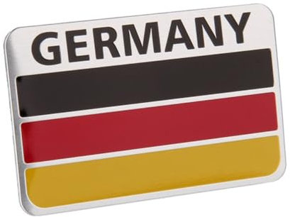 Autoetikett mit Deutschland Flagge, Dekorativ, Aluminium