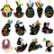 MONCAP 48 Stück Osterhasen Kratzpapier Kinder Ostern Kratzbilder Hase Kratzpapier Kaninchen Scratch Art Ostern Papierbastelset mit Kratzstift für Jungen Mädchen Frühling Osterdeko Party Geschenke