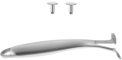 LIFKOME Maniglia di ricambio universale per pentola, coperchio piatto per padella in acciaio inox, manico in acciaio inox, protezione da scottature, pentola in acciaio inox