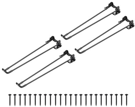 sourcing map Faltbare Möbelbeine, 4 Stück, 43,2 cm, Metall, klappbare Haarnadel-Tischbeine, DIY-Projekte mit Befestigungsschrauben für Laptop, Schreibtisch, Stühle, Couchtisch, Bank