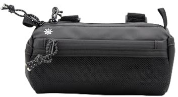 Lumiere & Co. Schwarze Fahrrad-Lenkertasche, Fahrradtaschen, Fahrrad-Lenker Tasche – Minimalistisches Design – 3 Größen, Mehrere Farben – Clipriemen, Schultergurt (Schwarz, Mini)