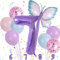 Minicloss Blau Lila Schmetterling Luftballon 7. Geburtstag Deko für Kindertag Party - Jungen Mädchen Themen Dekoration