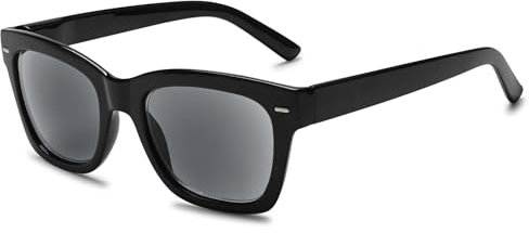 VEVESMUNDO Sonnenlesebrille Getönt Lesebrille mit Sonnenschutz Damen Herren Große Sehhilfe Sonnenbrille mit sehstärke 0,+1.0,+1.5,+2.0,+2.5,+3.0,+3.5,+4.0 (+2.5, 1 Stück Schwarz Sonnenlesebrille)