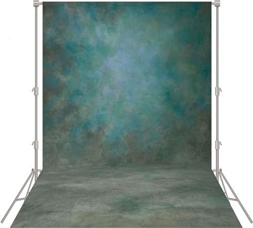 Haboke Abstract Photography Backdrop for Photoshoot 8x12,Green,No Stand | Professional,Polyester Fabric,Roller Pocket on Top,Vintage Portrait Photo Props Booth Background,Photoshoot Studio