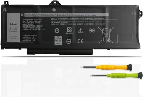 ANTIEE 64Wh GRT01 Laptop Battery for Dell Latitude 5421 5431 5521 5531 Precision 3561 3470 3571 m17 R5 AMD Series Laptop 00P3TJ 0P3TJ 0R05P0 R05P0 05RGW 9JRV0 4000mAh 4-Cells