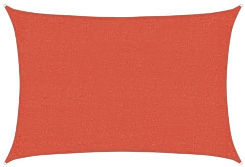 vidaXL Toldo de Vela HDPE Terracota 160 g/m² 2x2,5 m, Vela Parasol, Lona Vela Solar, Protector Solar, Velas Parasol, Lona Vela Solar