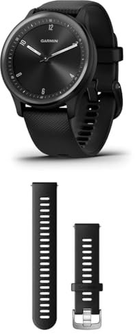Garmin vívomove Sport, Hybrid Smartwatch with up to 5 days battery life, Black & Quick Release Band (20 mm) - Black