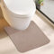 Bosap U Shaped Bathroom Rug, Machine Washable Non Slip Quick Dry Super Absorbent Ultra Thin Toilet Mat for Bathroom (Beige, 20''x24'', U Shaped)