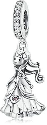 Kleine Prinzessin Charm 925 Sterling Silber Charm passt für Pandora-Armband, europäisches Charms-Armband, Frauengeschenk