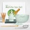 Zanfqvo 7-Teiliges Matcha Besen Set - Matcha Schale aus Keramik, Matcha Whisk, Matcha Löffel, Matcha Besen Halter, Sieb - Japanisches Zubehör für Ceremonial Match (Grün)
