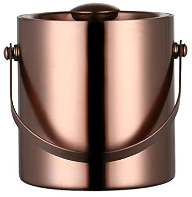 KTV Stainless Steel Ice Bucket 3L Liter Double Thermal Insulation Chilling Bucket Champagne/Rose Gold/Silver