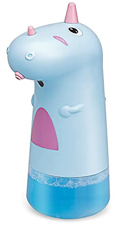 250ml Nettes Einhorn Automatische Seifenspender Schaum Karikatur Berührungslose Hand Desinfektionsmittel Flasche ABS Kind Badezimmer (Blau)